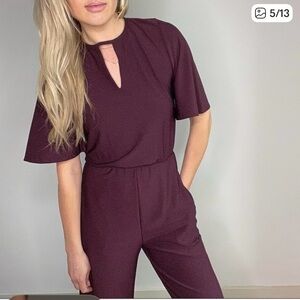 #190 Beautiful NWT Lysse Deep Burgundy Jumpsuit. Size XS
